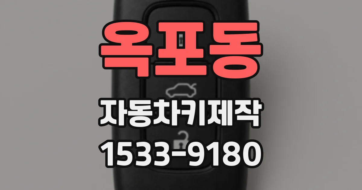 옥포동 자동차키제작