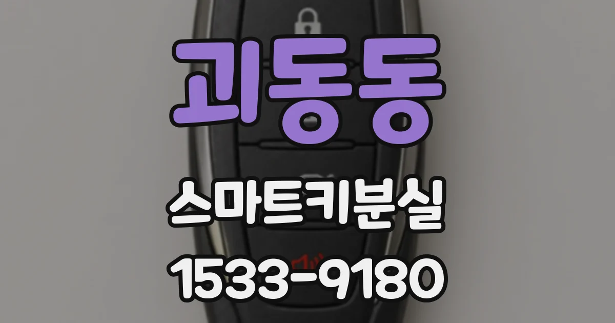괴동동 스마트키분실
