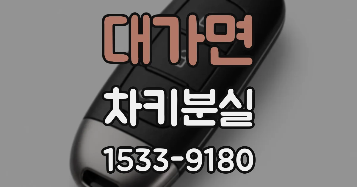 대가면 차키분실