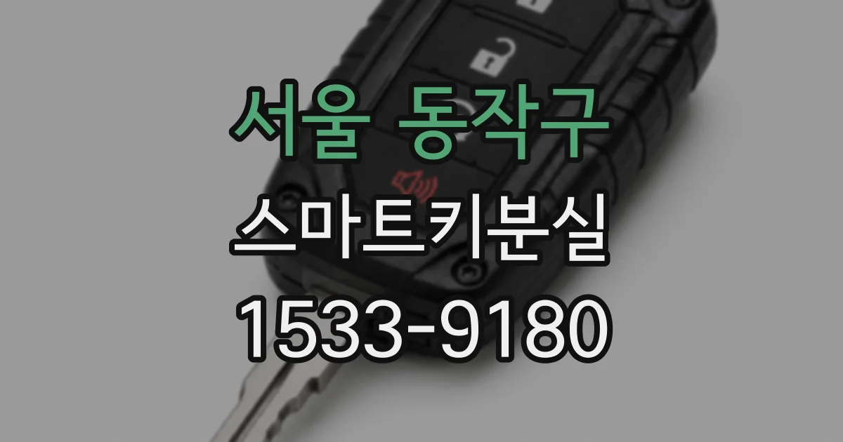 서울 동작구 스마트키분실