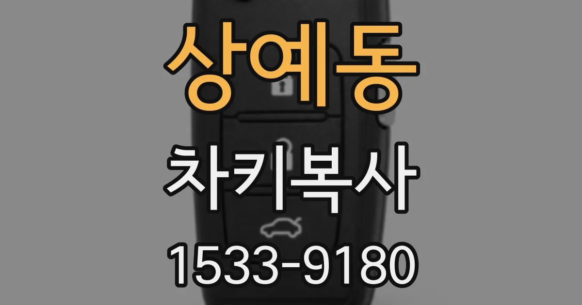 상예동 차키복사