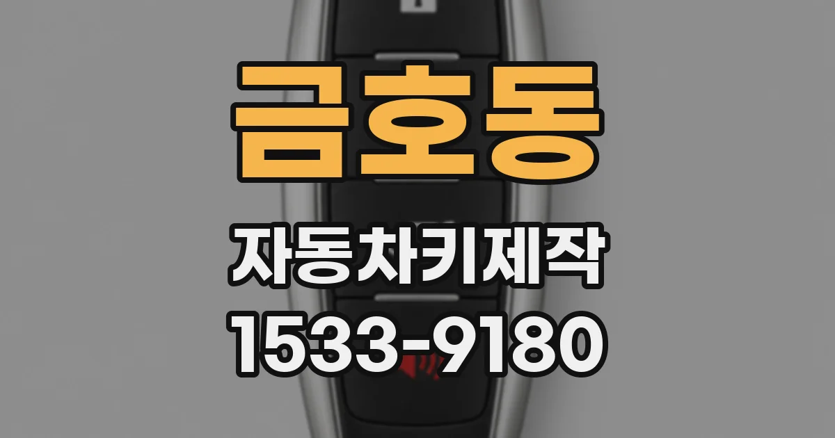 금호동 자동차키제작