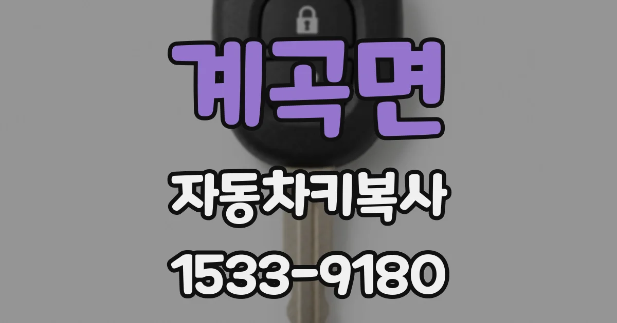 계곡면 자동차키복사