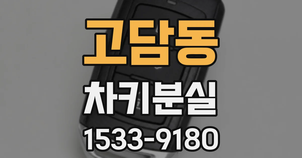 고담동 차키분실