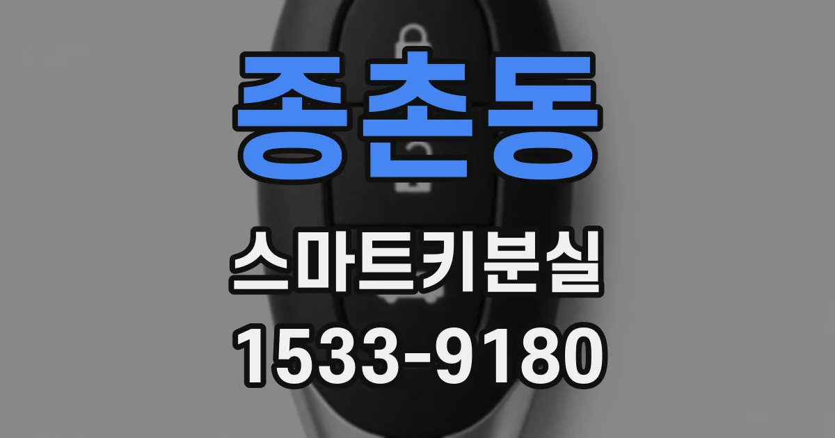 종촌동 스마트키분실