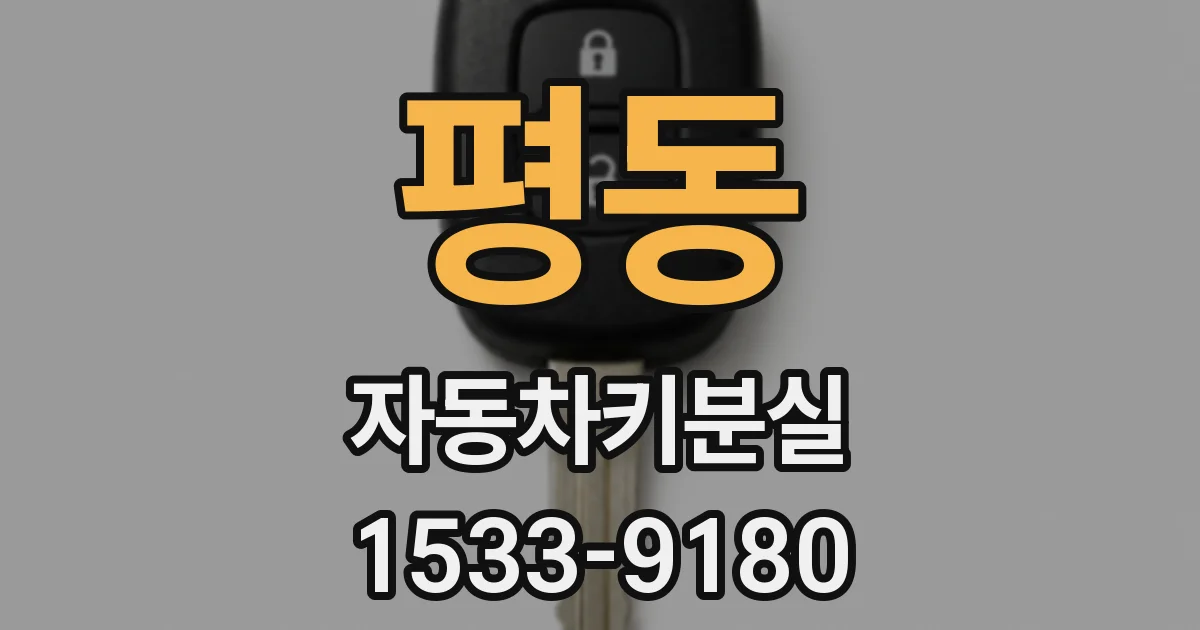 평동 자동차키분실