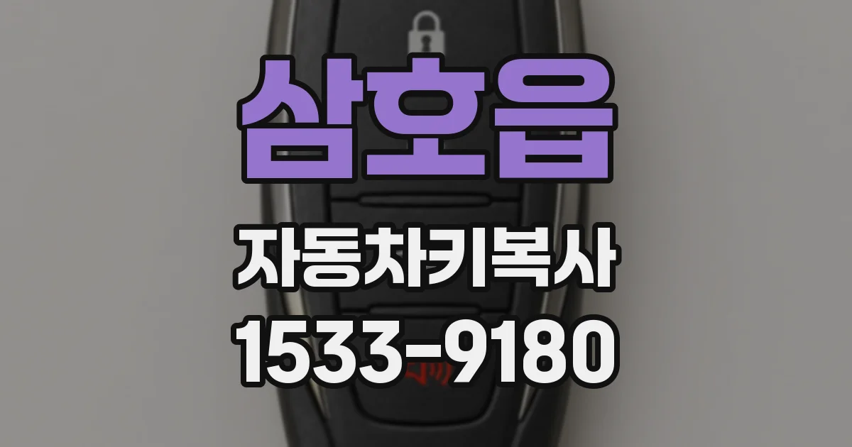 삼호읍 자동차키복사