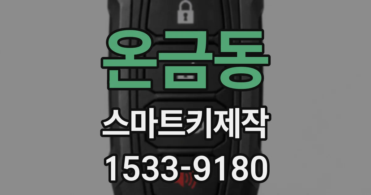 온금동 스마트키제작