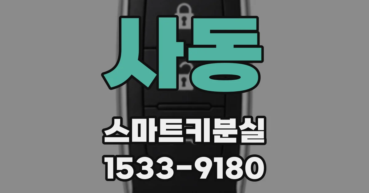 사동 스마트키분실