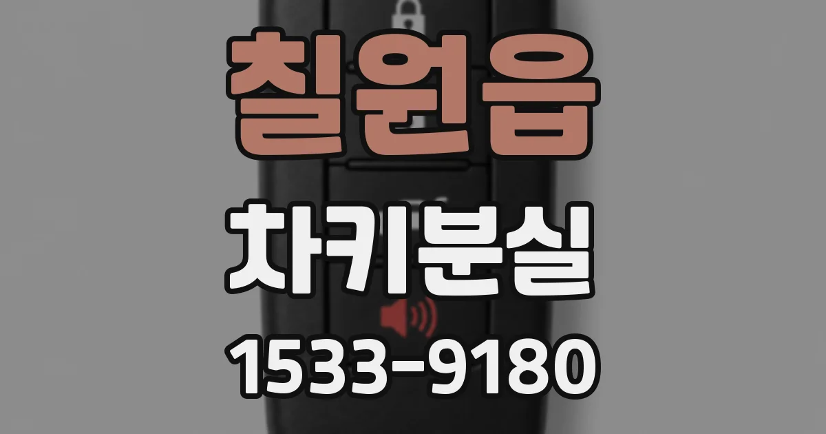 칠원읍 차키분실