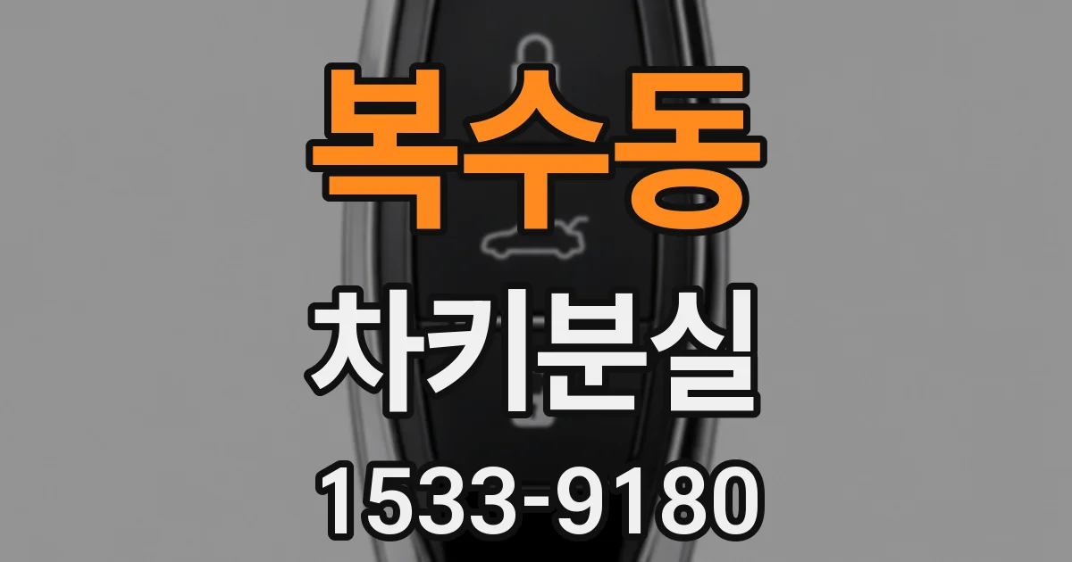 복수동 차키분실