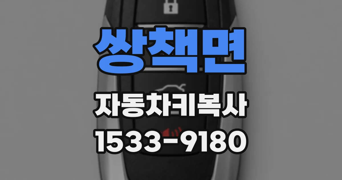 쌍책면 자동차키복사