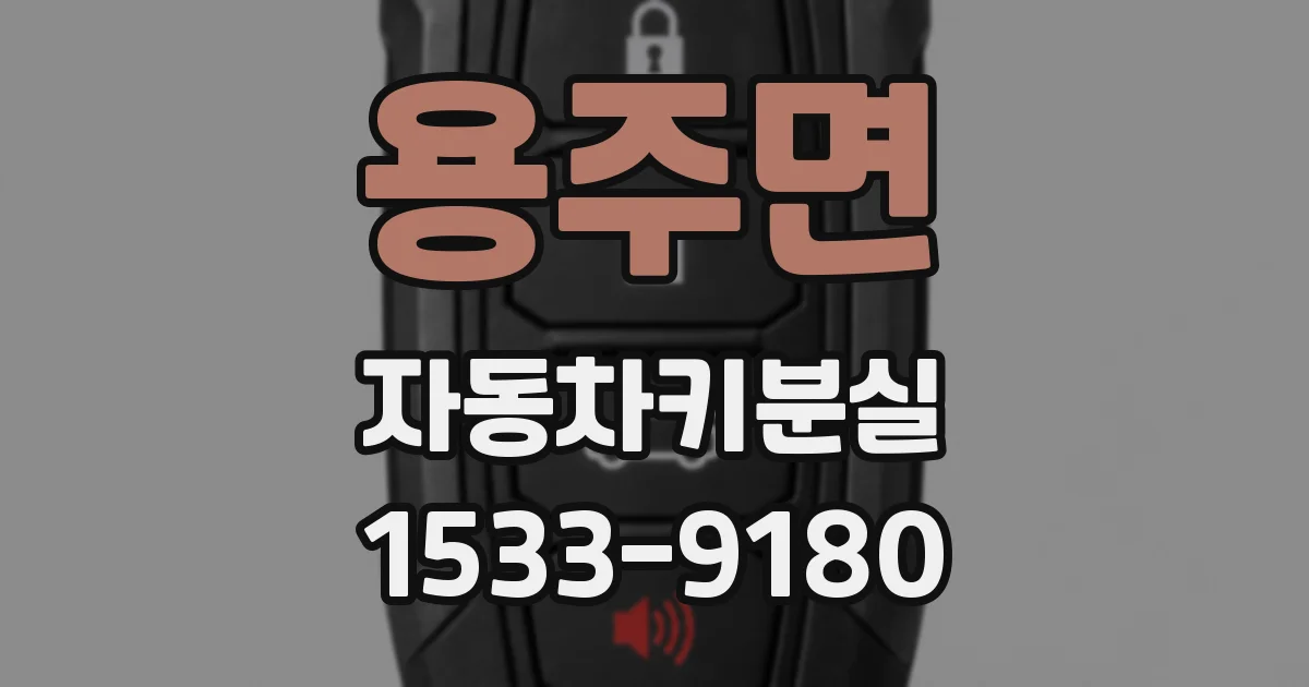 용주면 자동차키분실