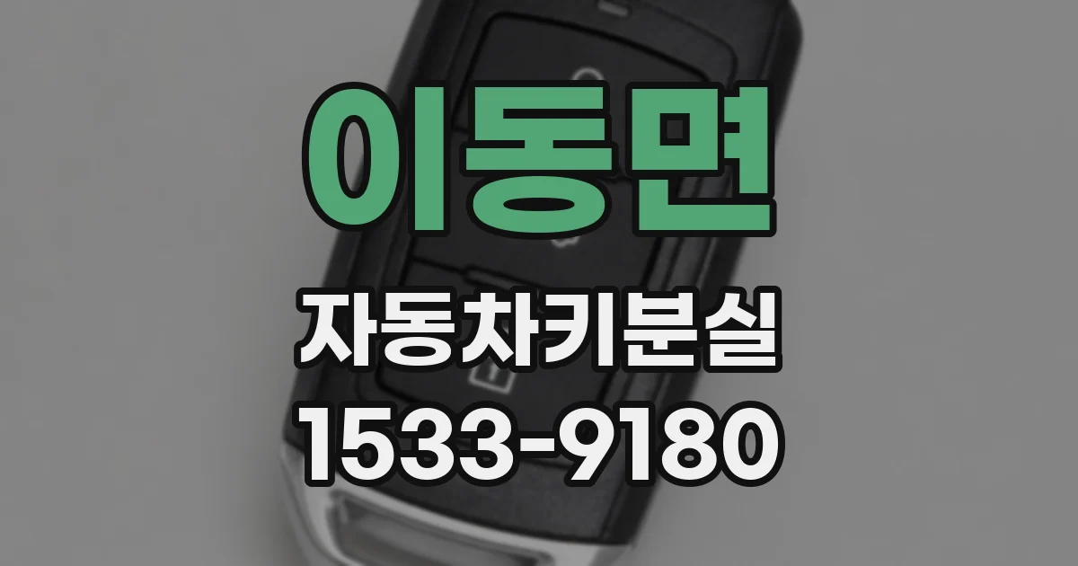 이동면 자동차키분실