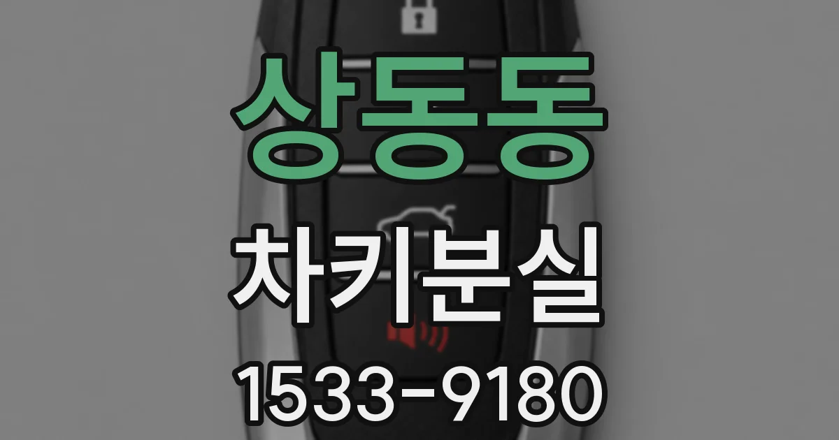 상동동 차키분실