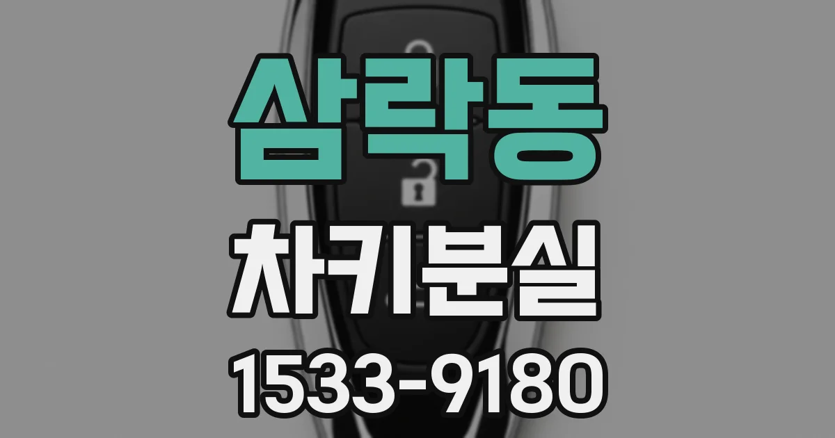 삼락동 차키분실
