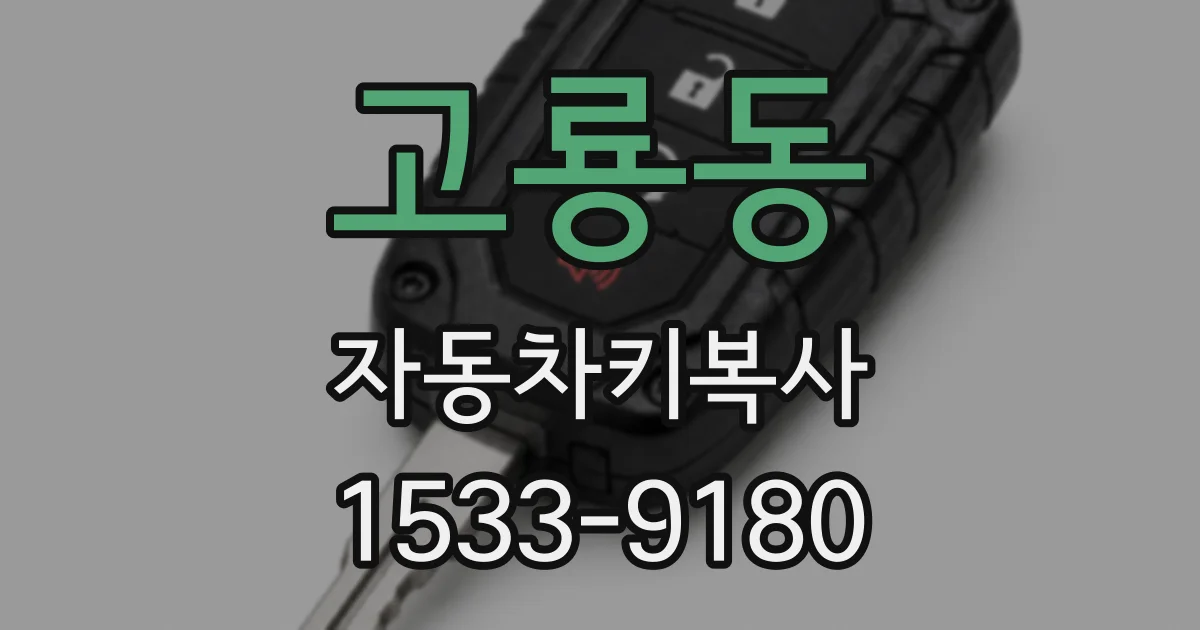 고룡동 자동차키복사
