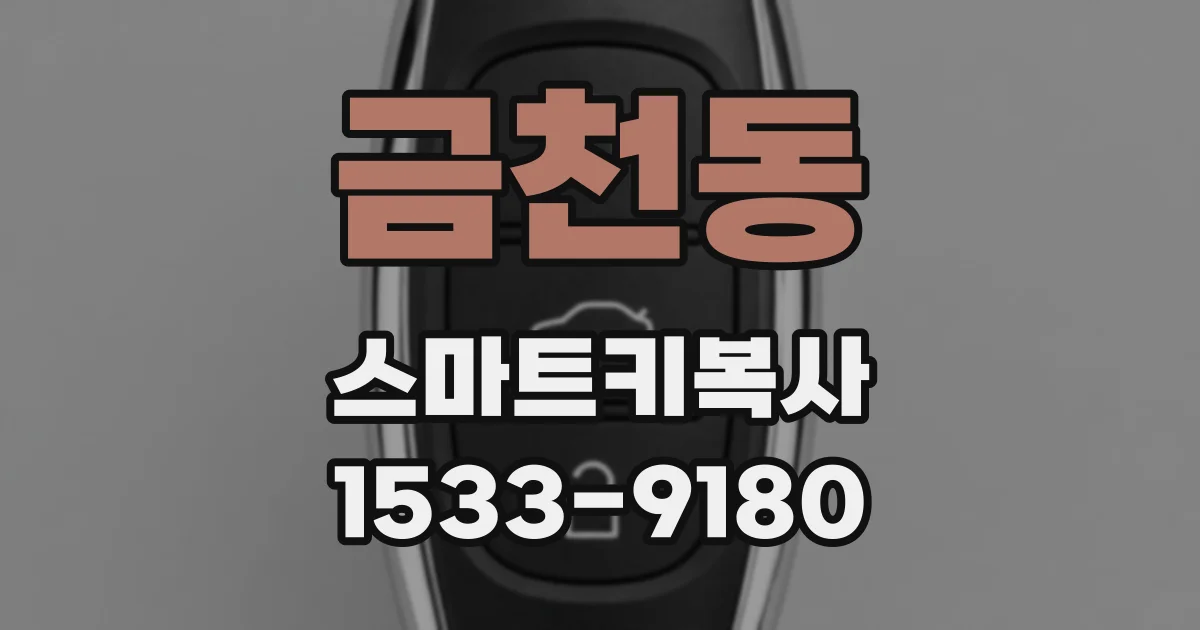 금천동 스마트키복사