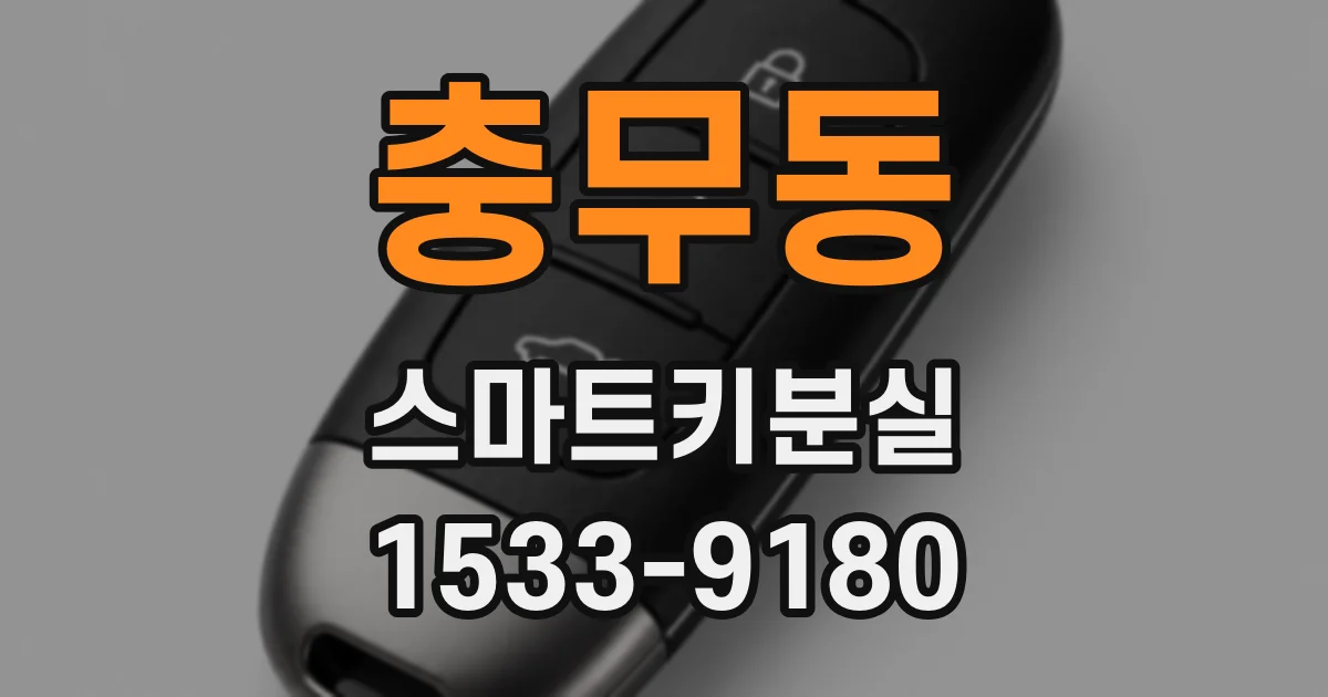 충무동 스마트키분실