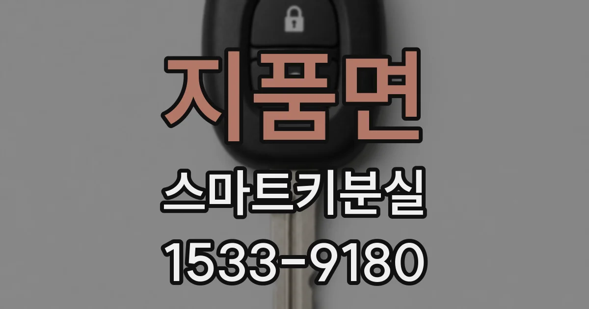 지품면 스마트키분실