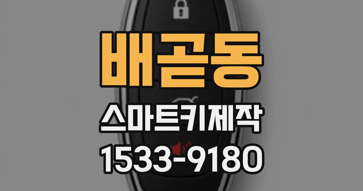 배곧동 스마트키제작