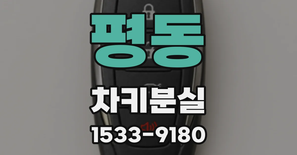 평동 차키분실