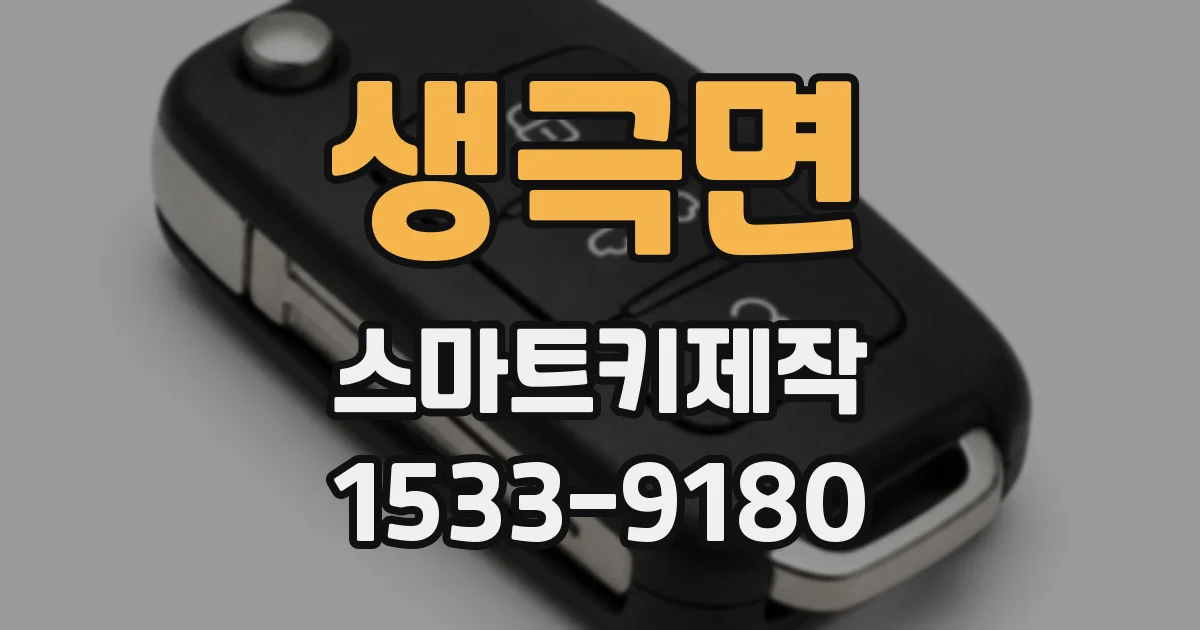 생극면 스마트키제작