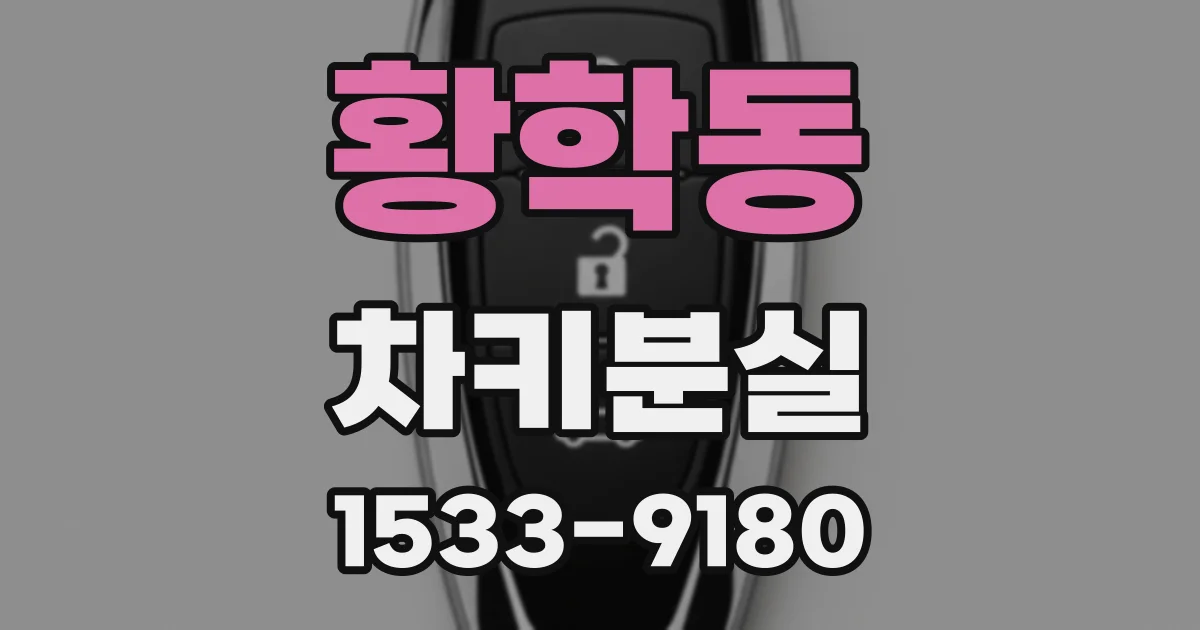 황학동 차키분실