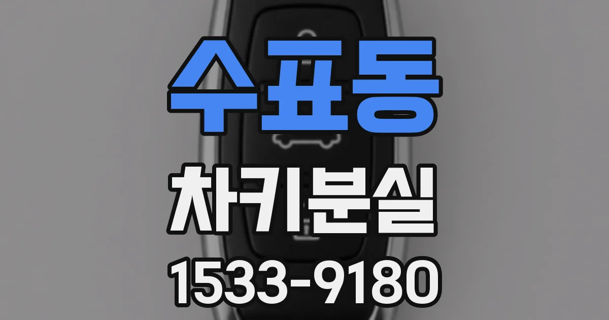 수표동 차키분실