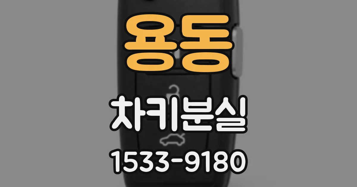 용동 차키분실