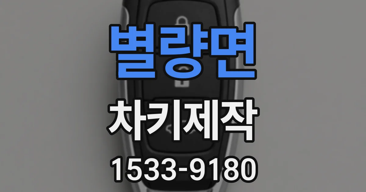 별량면 차키제작
