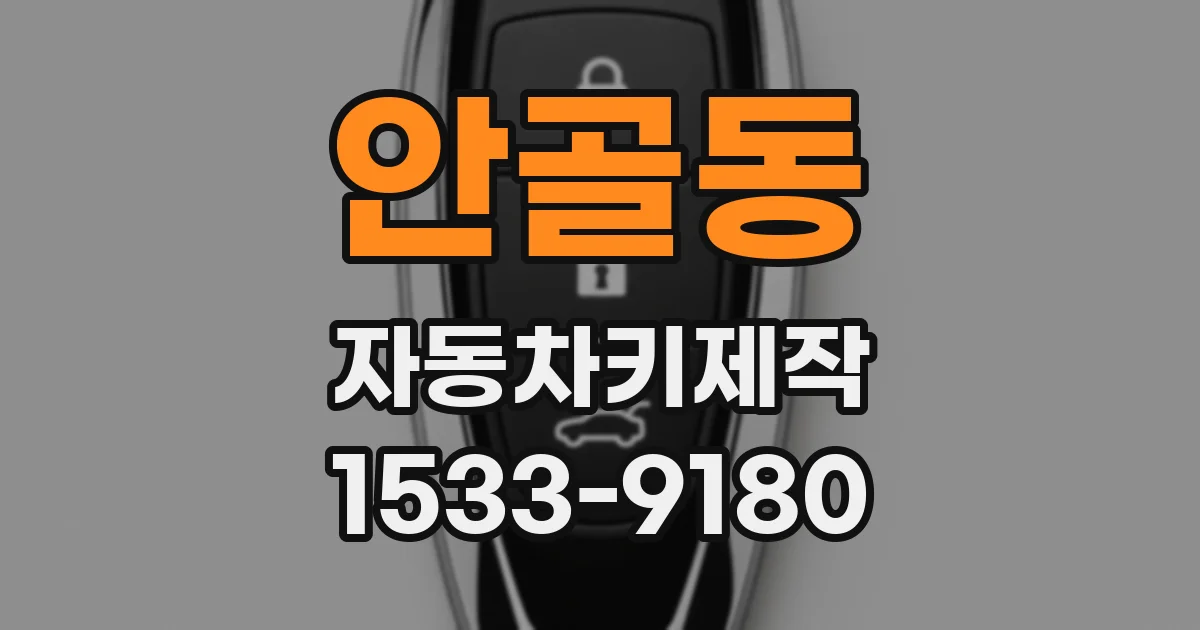 안골동 자동차키제작