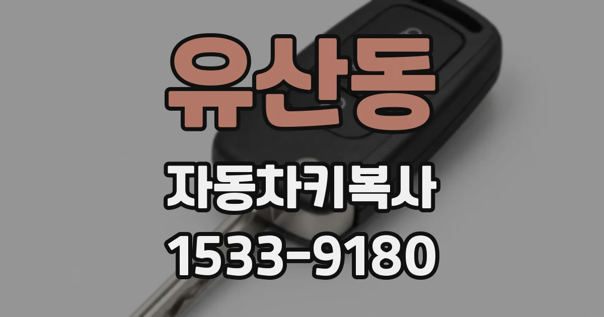 유산동 자동차키복사