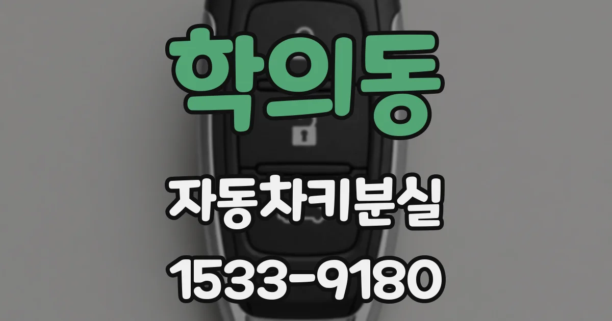 학의동 자동차키분실