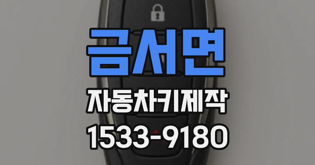 금서면 자동차키제작