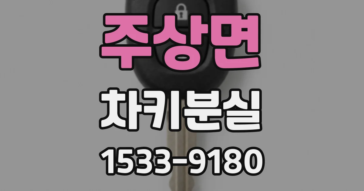 주상면 차키분실