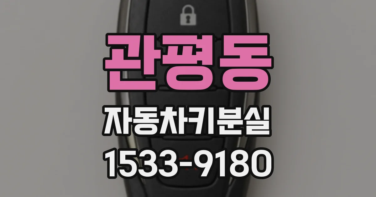 관평동 자동차키분실