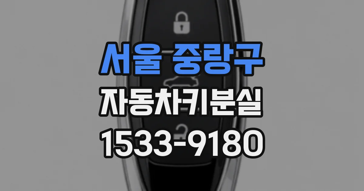서울 중랑구 자동차키분실