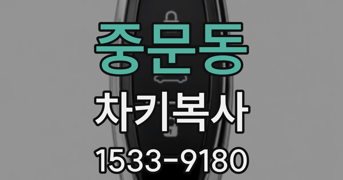 중문동 차키복사