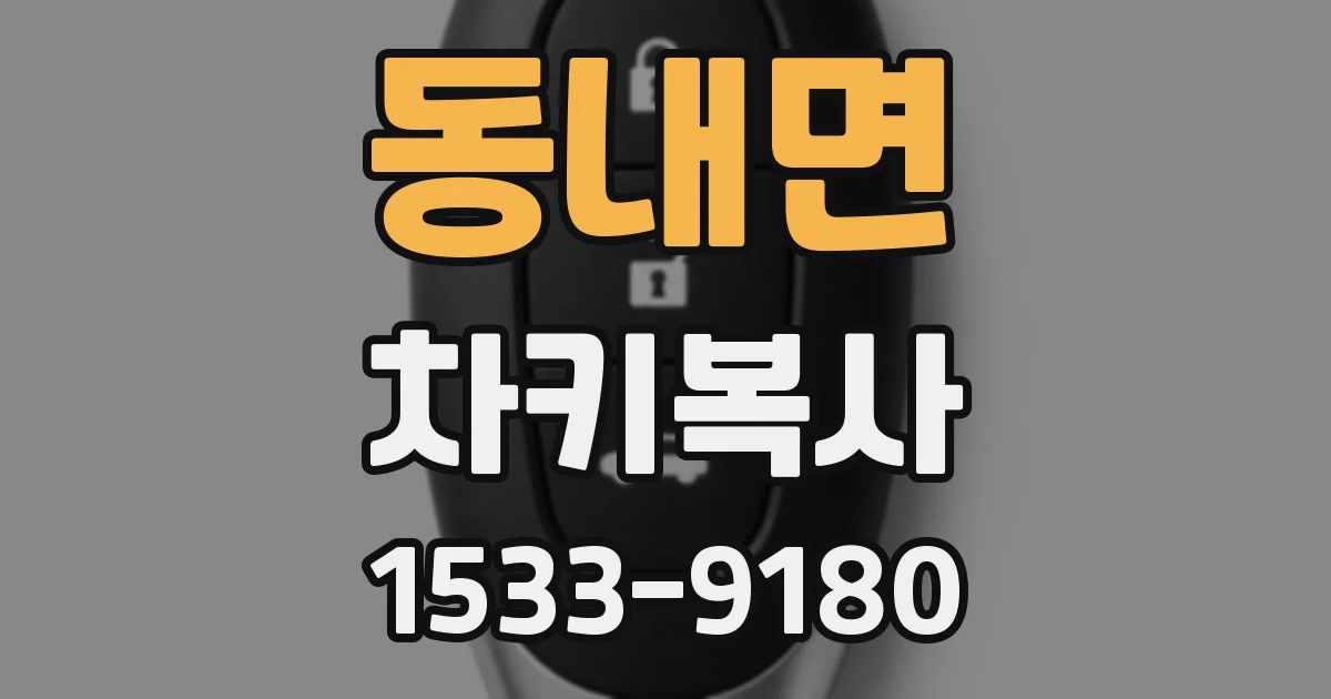 동내면 차키복사