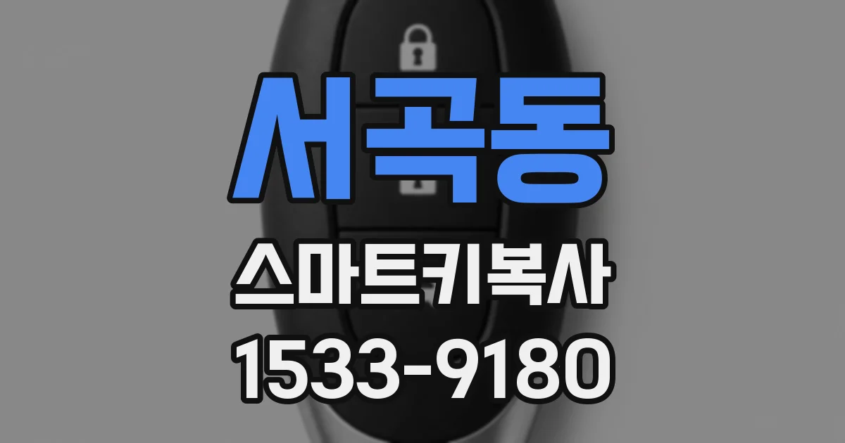 서곡동 스마트키복사