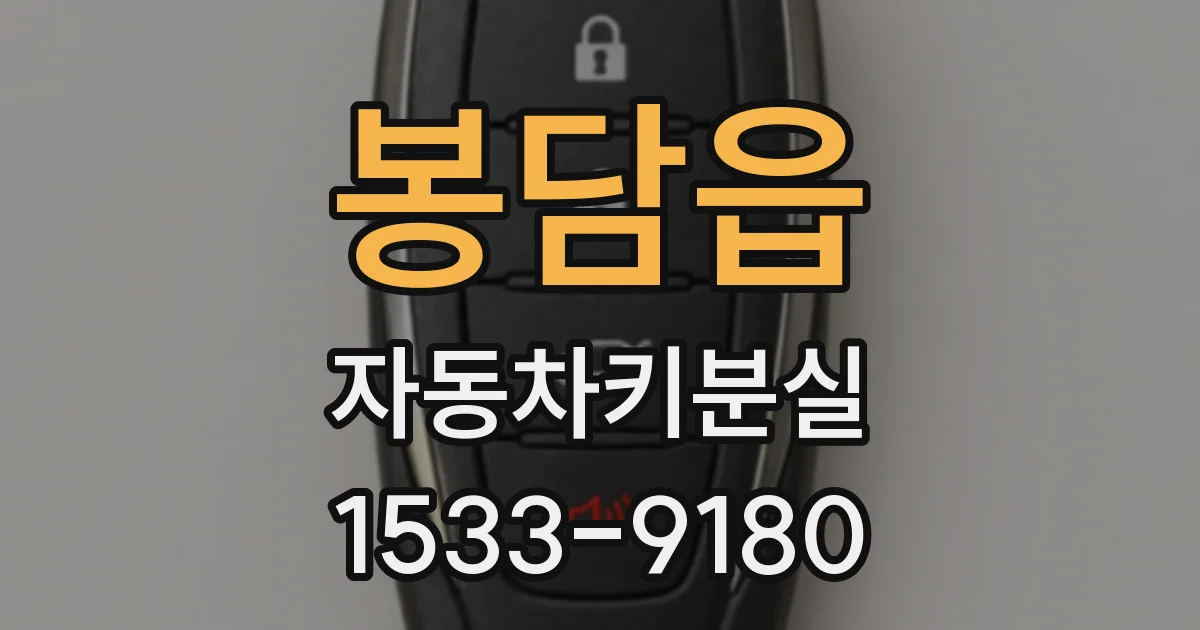봉담읍 자동차키분실