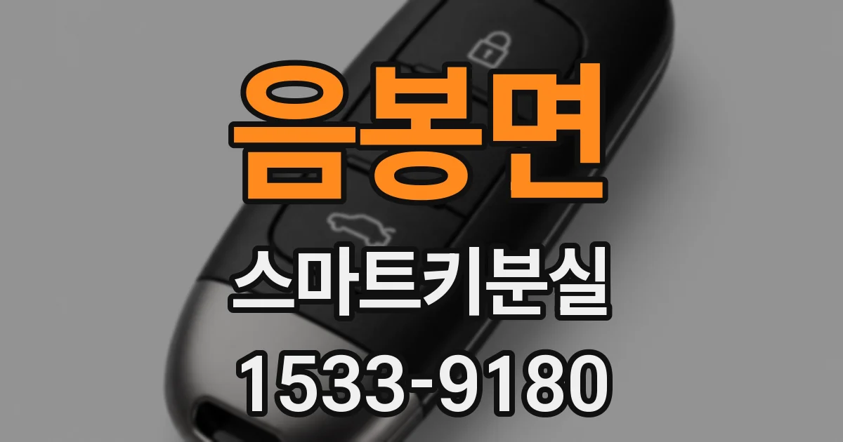 음봉면 스마트키분실
