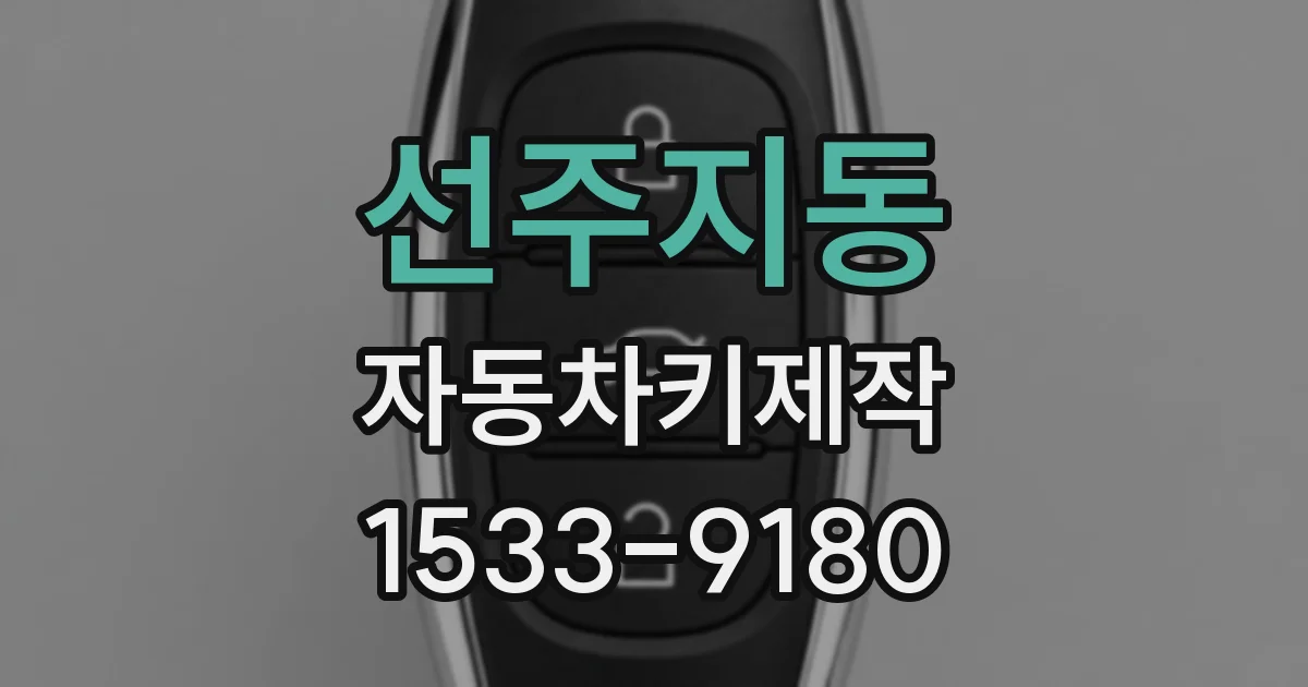 선주지동 자동차키제작