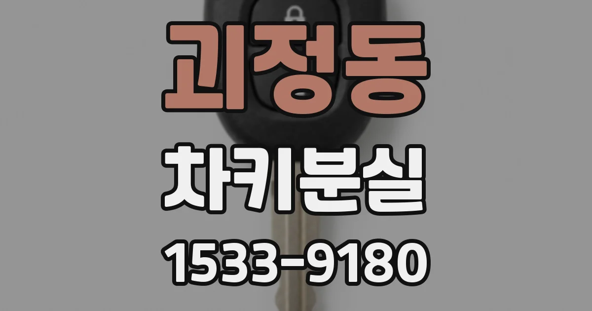 괴정동 차키분실
