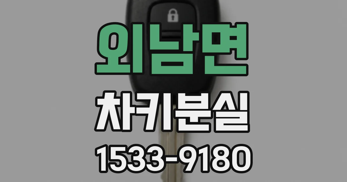 외남면 차키분실