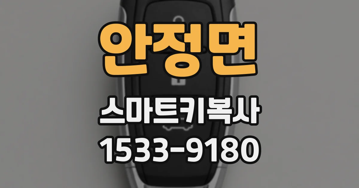 안정면 스마트키복사