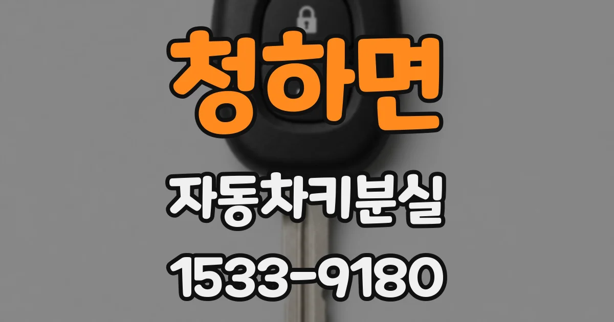 청하면 자동차키분실