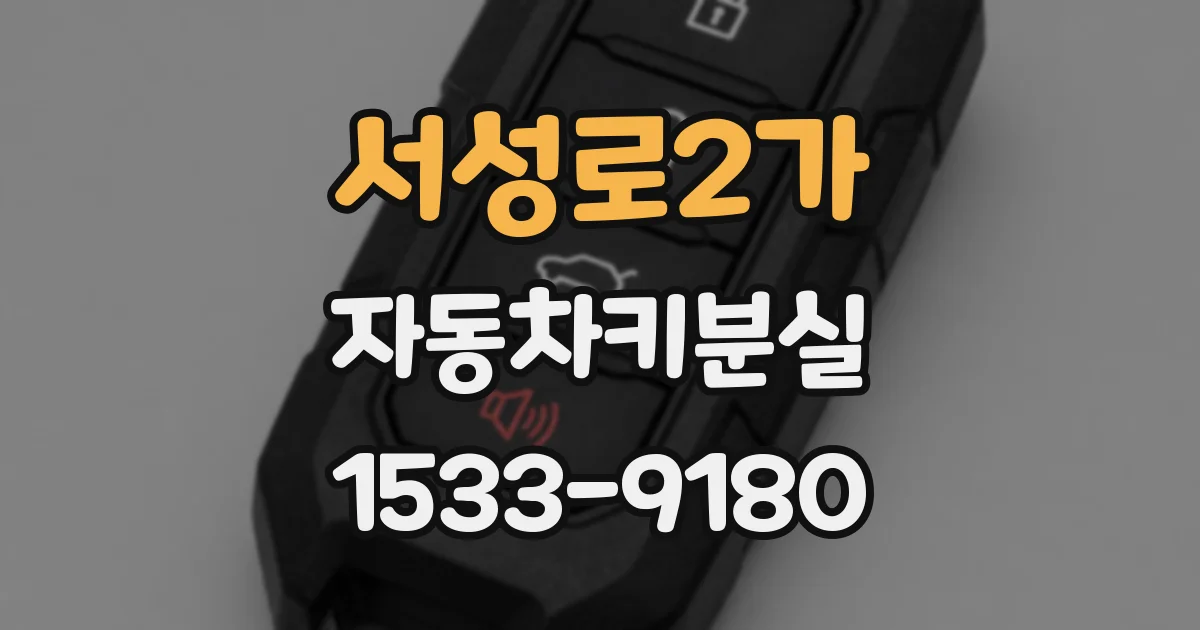 서성로2가 자동차키분실
