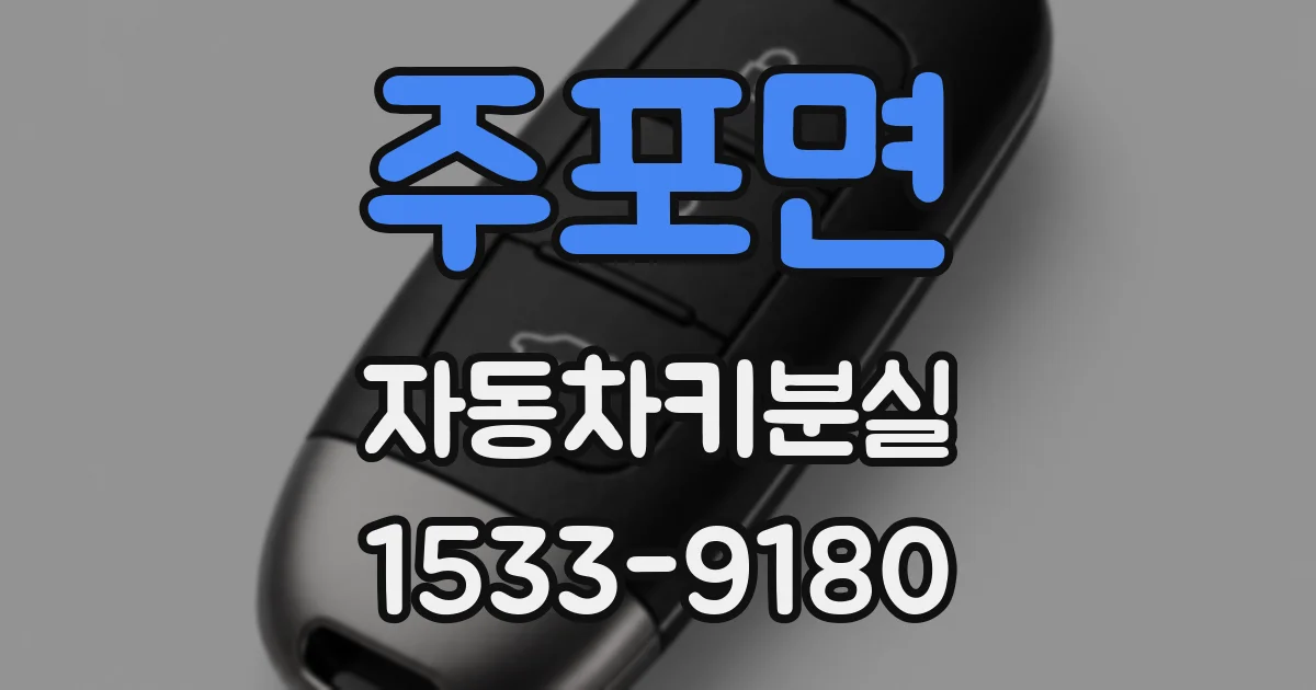 주포면 자동차키분실